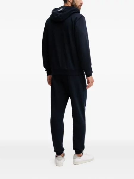Raštuotas džemperis su gobtuvu Ea7 Emporio Armani mėlyna