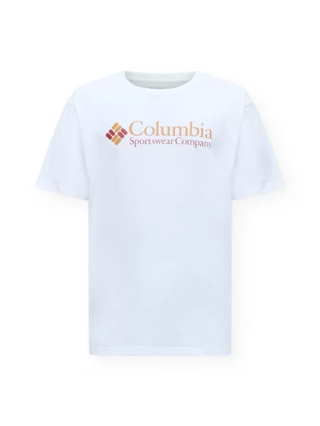 COLUMBIA Funkčné tričko CSC koňaková / karmínovo červená biela