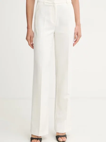 Morgan pantaloni straight pentru femei PCURL.F bej