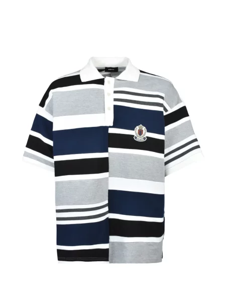 Tricou polo Breath cu dungi alb