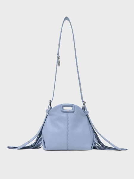Шкіряна сумка Maje блакитна