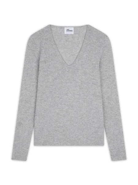 JUST CASHMERE Pulover Joan pegasto siva