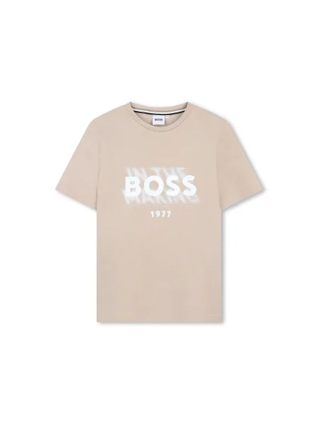 BOSS Póló D Regular Fit bézs