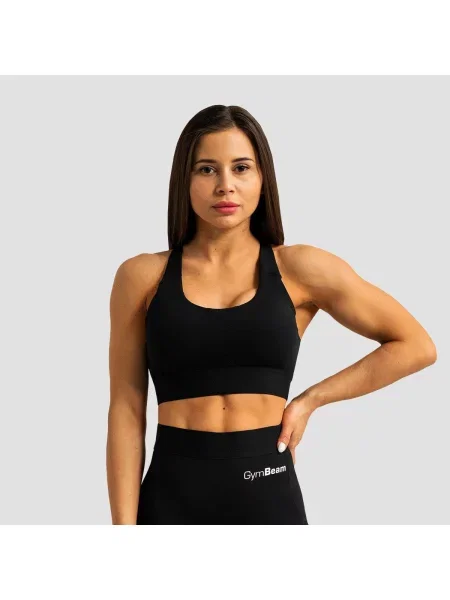 Stanik sportowy fitness z regulowanymi ramiączkami Limitless czarny