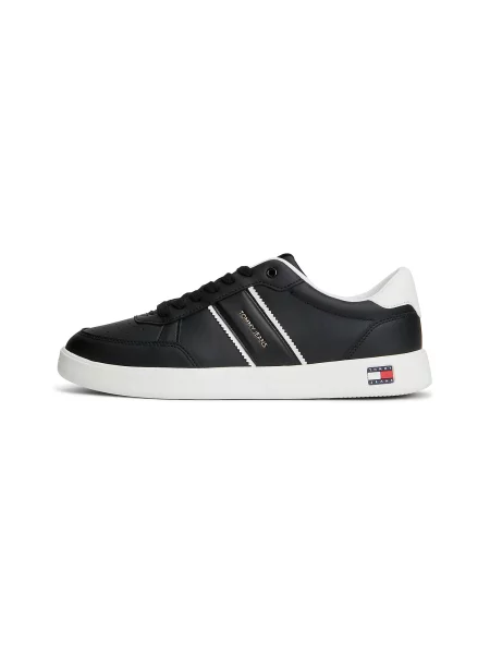 Tommy Jeans Niske tenisice zlatna / crna bijela