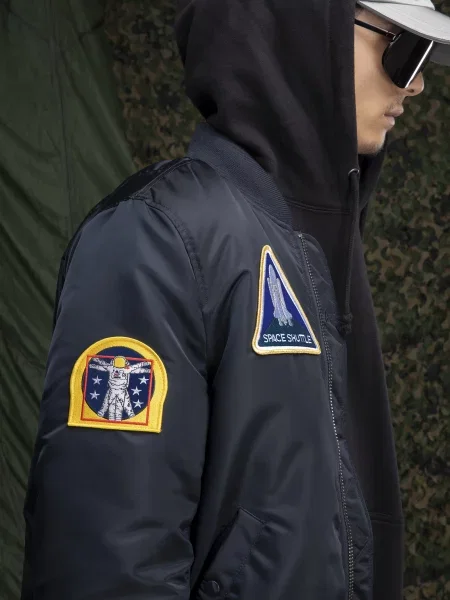 Alpha Industries Бомбер Темно-синій синій