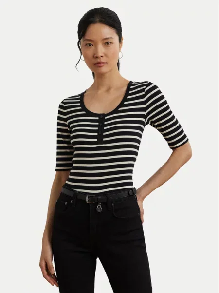 Πουκάμισο Lauren Ralph Lauren μαύρο