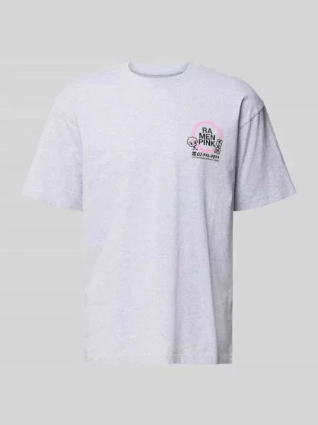 T-shirt z bawełny Model RAMEN PINK' Edwin różowa