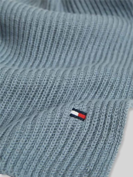 Szal z detalem z logo z kaszmiru Tommy Hilfiger