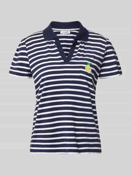 Koszulka polo o kroju regular fit z brustaszą i wyhaftowanym motywem More & More