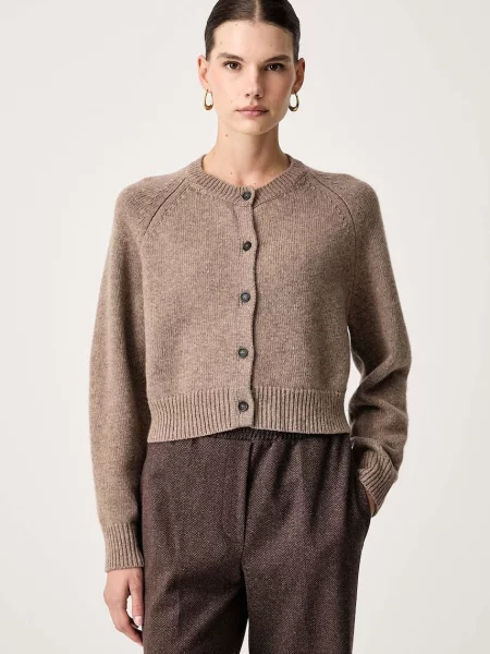 Weekend Max Mara cardigan pentru femei din lână WKDOMBROSA bej