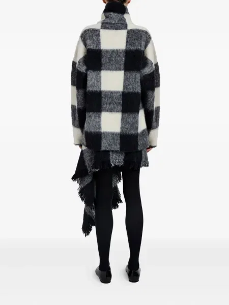 Pulover Proenza Schouler de lână în carouri negru