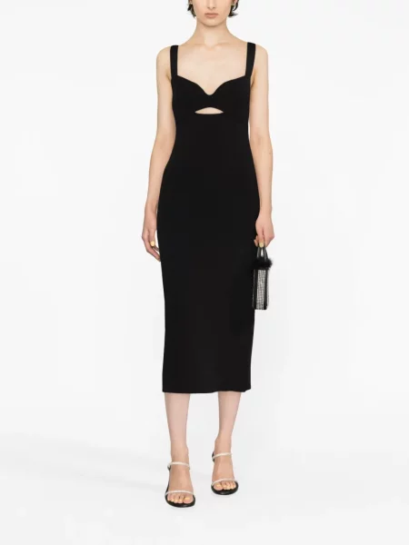 Megzta midi suknelė Roland Mouret juoda