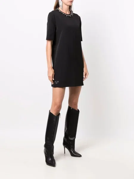 Mini šaty Philipp Plein černé
