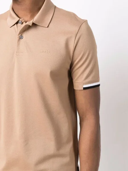 Tricou polo Boss cu dungi