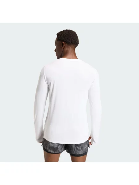 Běžecké tričko s dlouhým rukávem Adidas bílé