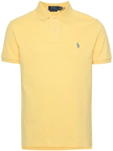 Поло тениска Polo Ralph Lauren бродирана жълто