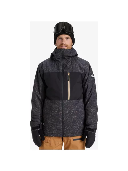 Kurtka z kapturem Quiksilver Sycamore Printed S czarny