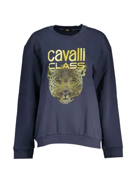 Melegítő felső Cavalli Class nyomtatás kék
