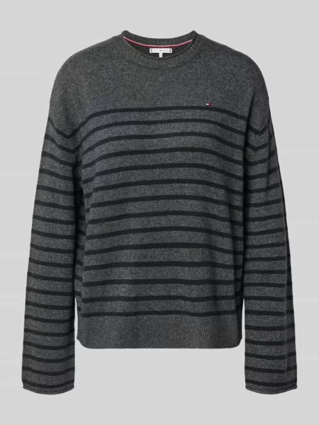 Sweter z dzianiny o kroju regular fit z czystej wełny Tommy Hilfiger