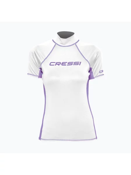 Дамска блуза за плуване Cressi Rash Guard S/SL и лилаво бяло