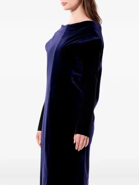 Lung rochie mini Balenciaga de catifea negru