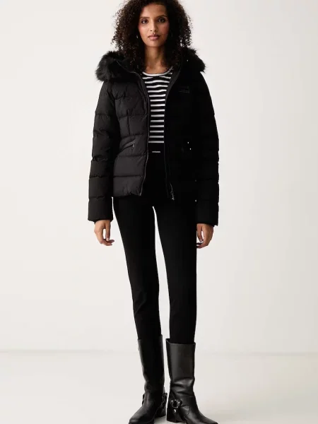 Tommy Jeans péřová bunda černá