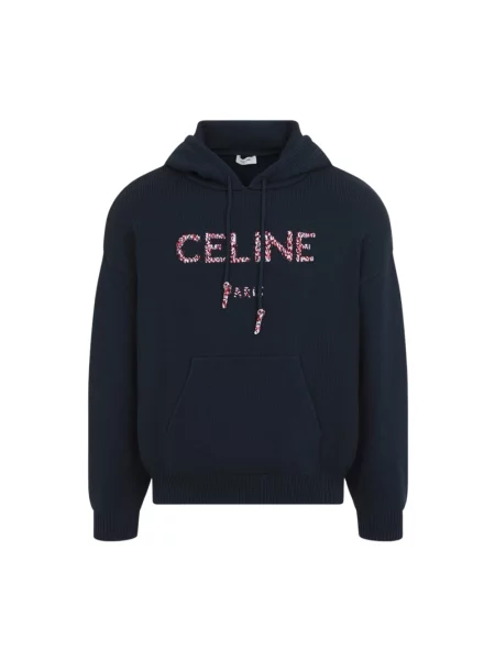 Bluza z kapturem Céline z kapturem niebieska