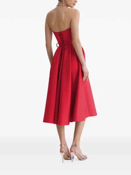 Rochie midi Framboise fără bretele roșu