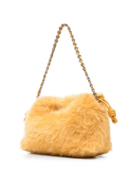 Geantă Loewe din piele de oaie galben
