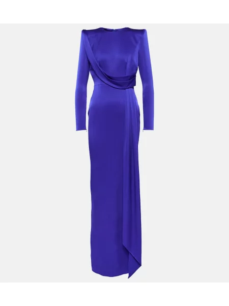 Rochie Alex Perry din satin drapată albastru