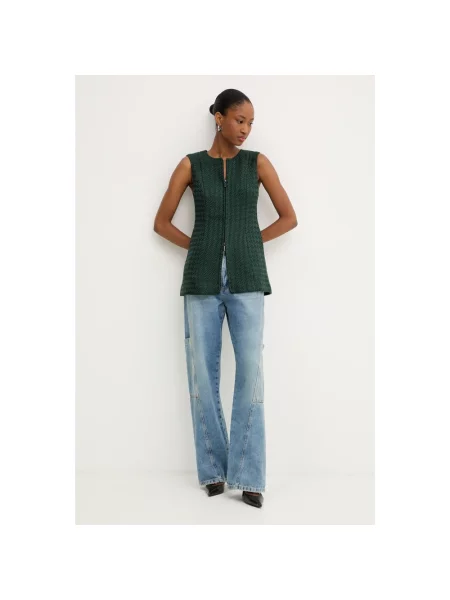 Top Armani Exchange z nadrukiem zielony