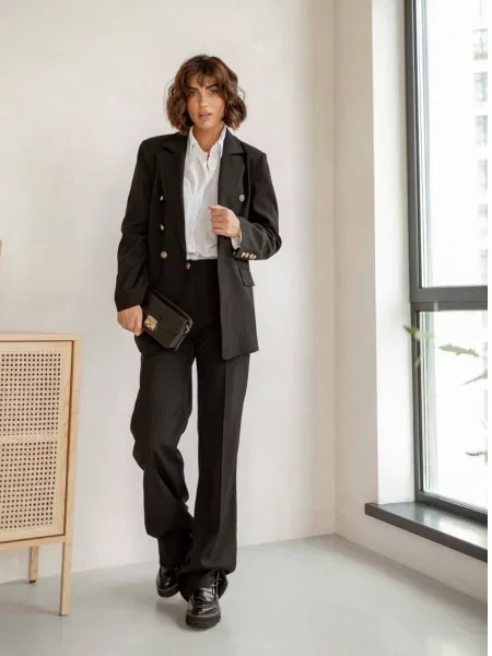 Блейзер Milirud бавовна/поліестер чорний