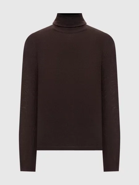 Гольф з шовку та кашеміру Brunello Cucinelli коричневий