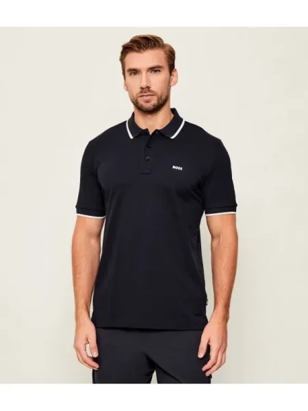 BOSS BLACK Polo Parlay negru