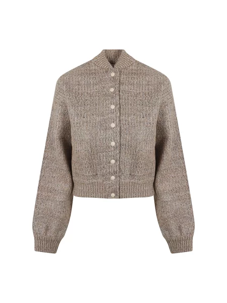 Kardigan Sportmax wełniany brązowy