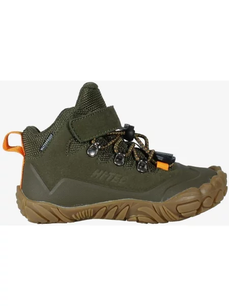 Buty trekkingowe Hi-Tec Figaro Lux Mid Waterproof khaki pomarańczowy junior 24 zielony