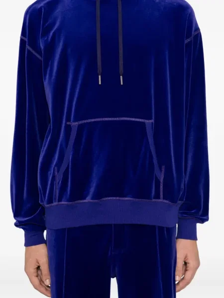 Hanorac cu glugă Tom Ford din velur violet