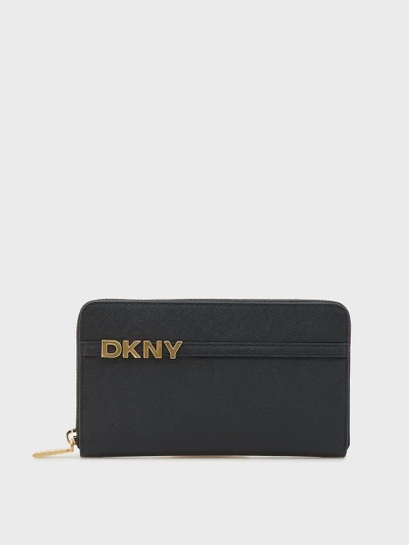 Шкіряний гаманець Dkny чорний