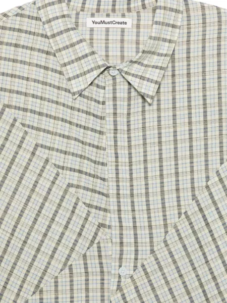 Kostkovaná košile Ymc zelená