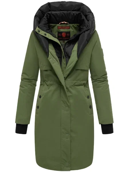 NAVAHOO Palton de iarnă verde negru