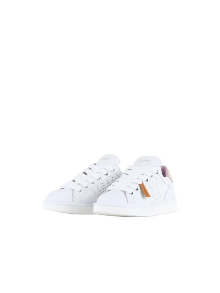 Sneakersy Panchic sznurowane skórzane białe