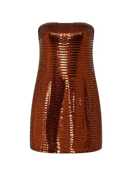 Rochie mini 16arlington cu paiete maro