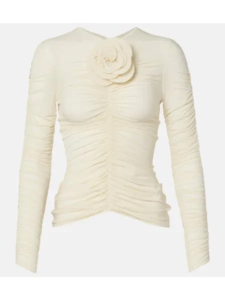 Top Magda Butrym w kwiatki beżowy