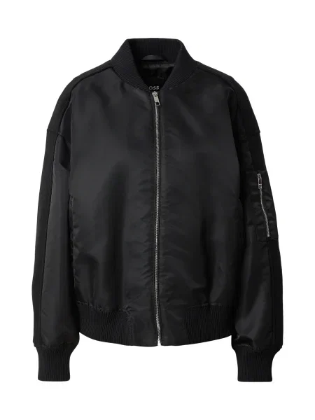BOSS Bomber jakna s primjesom vune crna