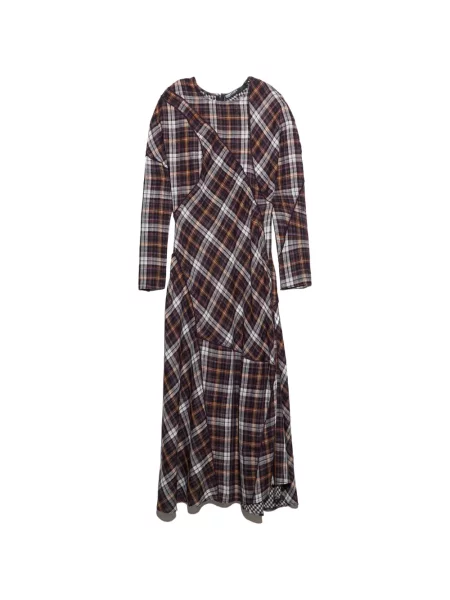 Rochie Bimba Y Lola în carouri cu garnet roșu