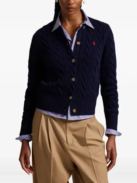 Căciulă Polo Ralph Lauren cu broderie tricotate de costum albastru