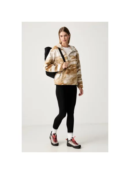 Bluza polarowa Columbia polarowa z nadrukiem beżowa