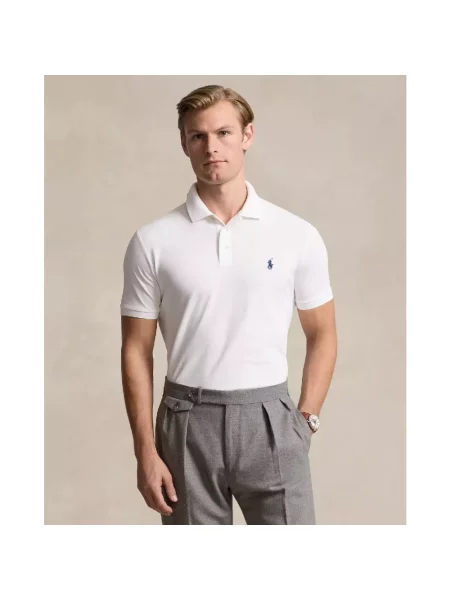 Koszulka polo o kroju regular fit z mieszanki bawełny Polo Ralph Lauren biała