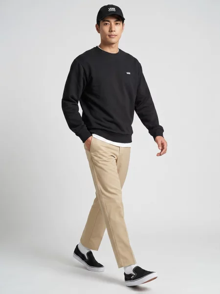 Vans oversize dukserica za muškarce od pamuka crna